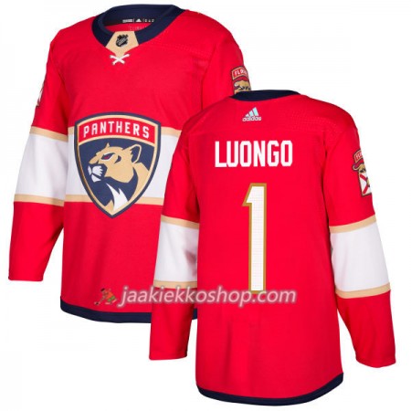 Miehille NHL Florida Panthers Pelipaita Roberto Luongo 1 Adidas 2017-2018 Punainen Authentic